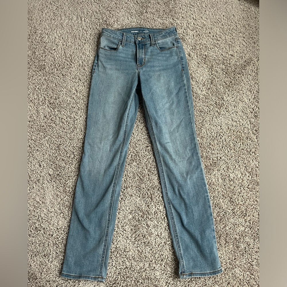old navy high rise straight leg jeans